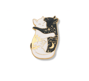 ‘YIN YANG CATS’ Lapel Pin