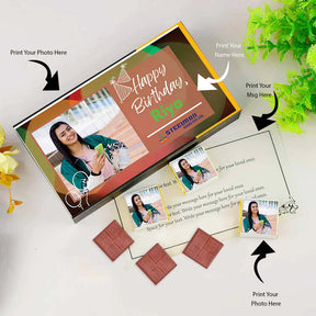 Chocolate gift with Company logo and photo print on the box