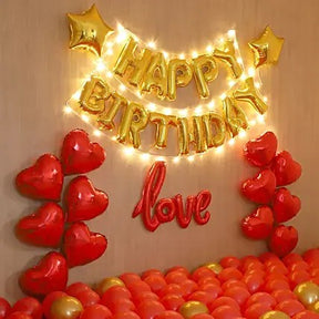 Golden Themed Birthday Magical Balloon Décor