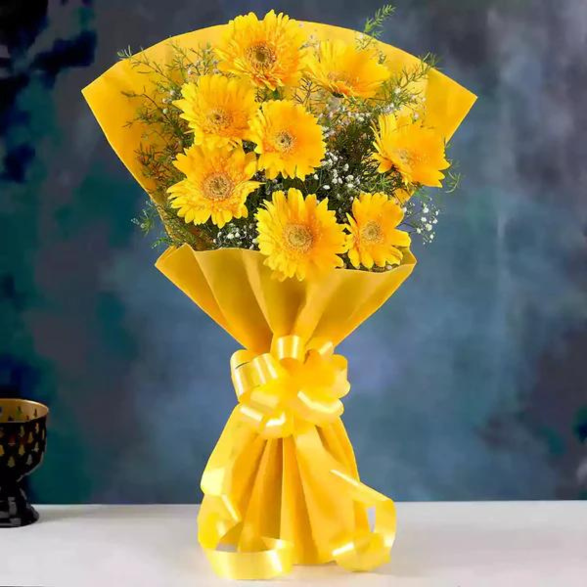 Yellow Mystique Gerbera Bouquet