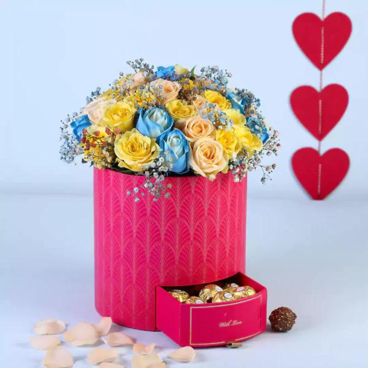 Mixed Roses Pink Box