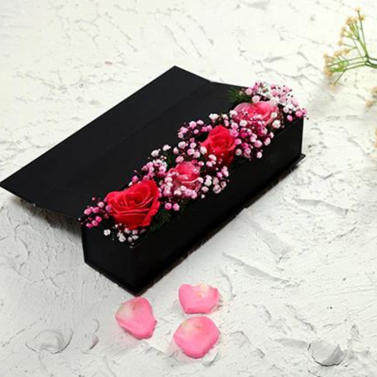 Pink Roses Floral Box