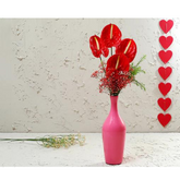 Red Anthurium Vase Arrangement