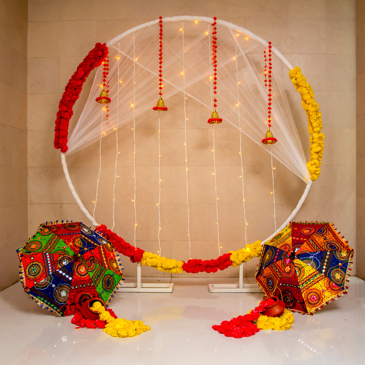 Colourful Diwali Decor Setup-1