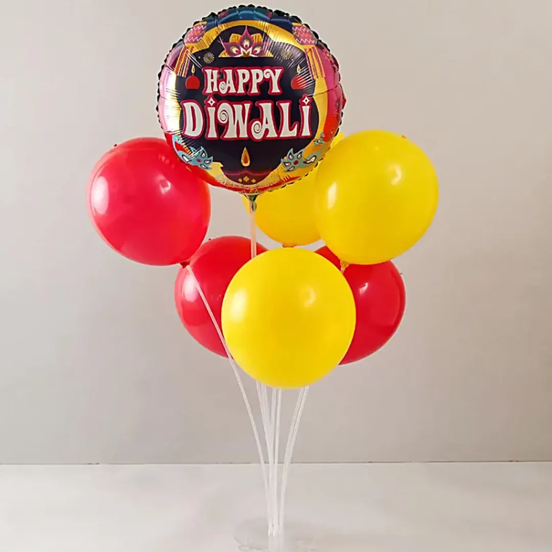 Glowing Happy Diwali Balloon Bouquet-2