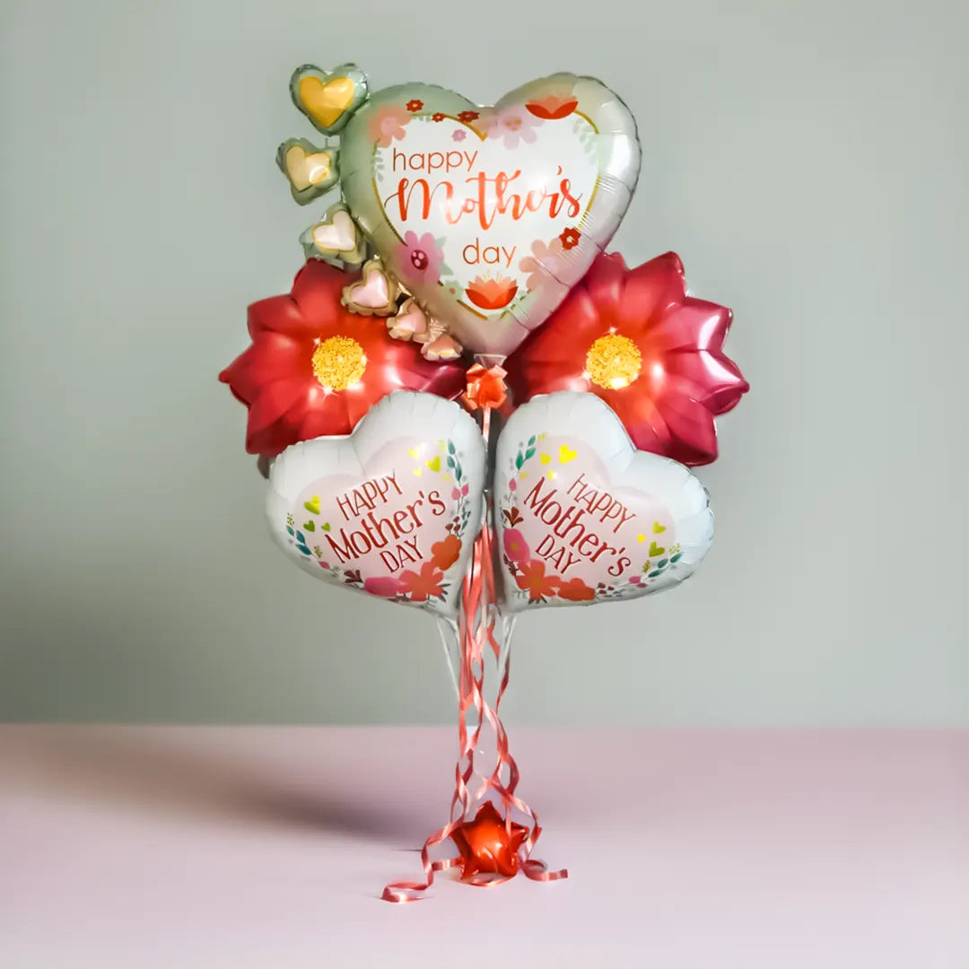 Happy Mothers Day Flower Balloon Bouquet