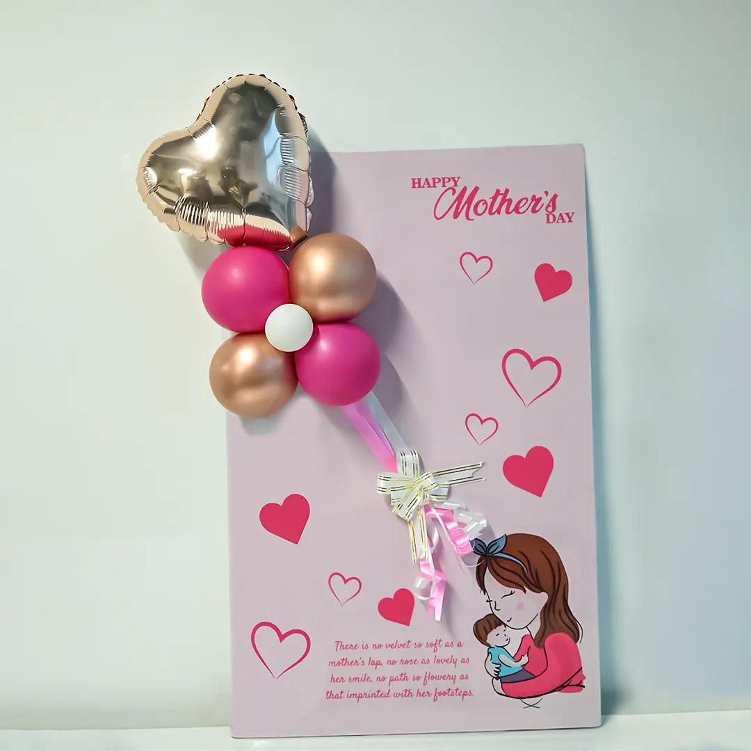 Beautiful Mothers Day Balloon Card