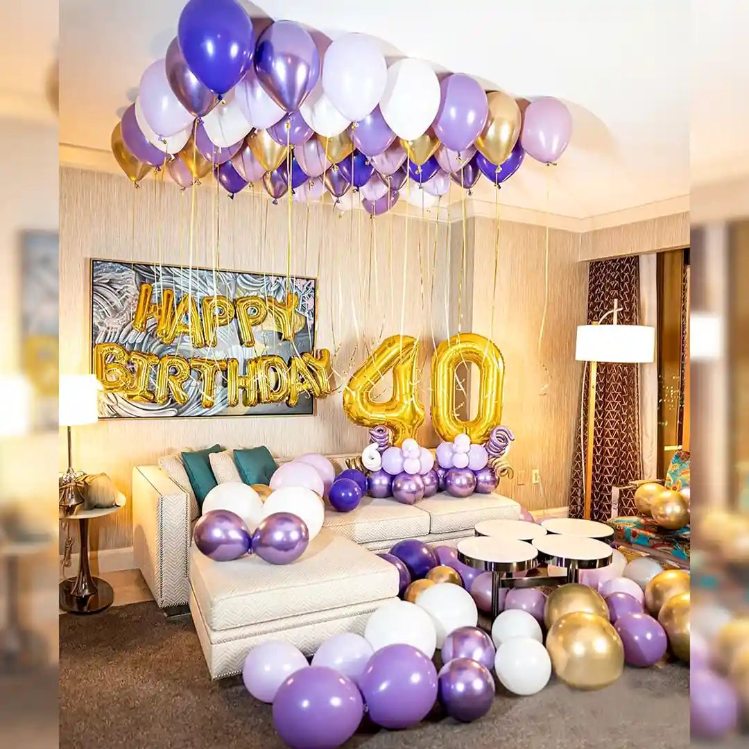 Hues of Purple Birthday Room Decor