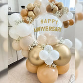 Happy Anniversary Golden Balloon Arrangement