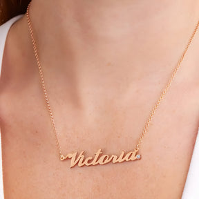 Personalised Diamond Studded Classic Cocktail Name Pendant