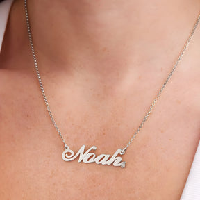 Personalised Diamond Studded Classic Cocktail Name Pendant