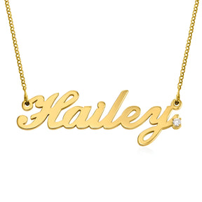 Personalised Diamond Studded Classic Cocktail Name Pendant