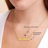 Personalised Diamond Studded Classic Cocktail Name Pendant