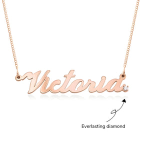 Personalised Diamond Studded Classic Cocktail Name Pendant