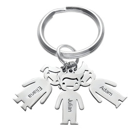 Personalised Engraved Children Charms Keychain