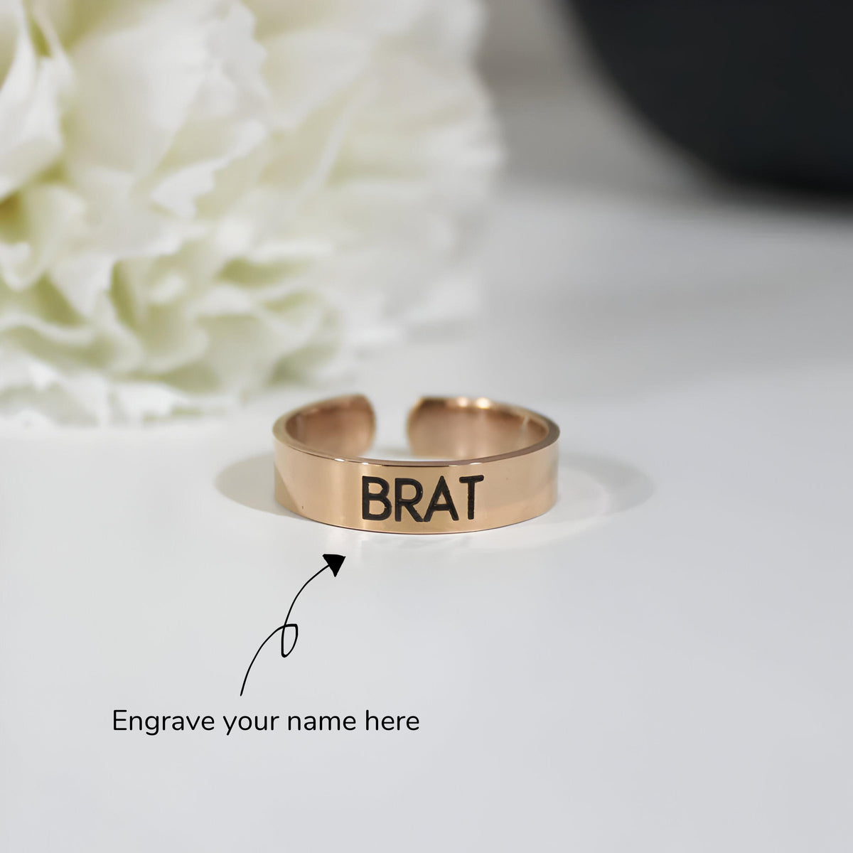 Personalised Engraved Cut Ring