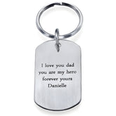 Personalised Engraved Dad Tag Keychain