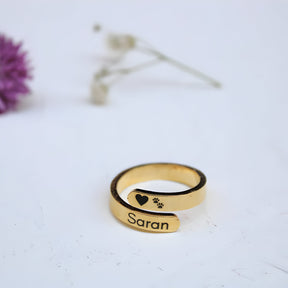 Personaised Engraved Pet Lovers Ring