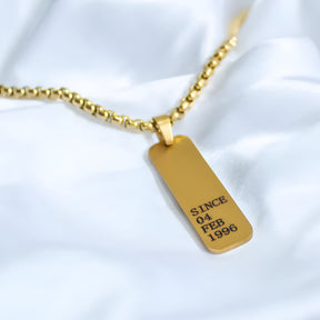 Personalised Engraved Reversible Tag Pendant