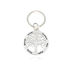 Personalised Engraved Tree of Life Keychain