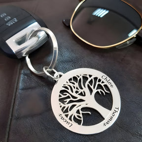 Personalised Engraved Tree of Life Keychain