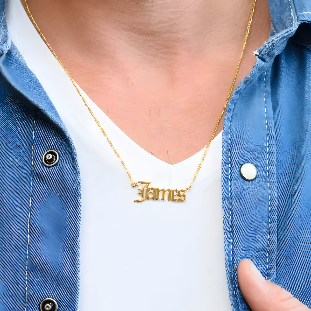 Personalised Gothic Name Pendant