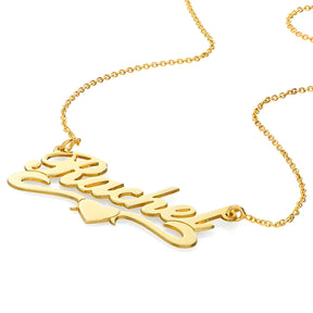 Personalised Heart Underline Name Pendant