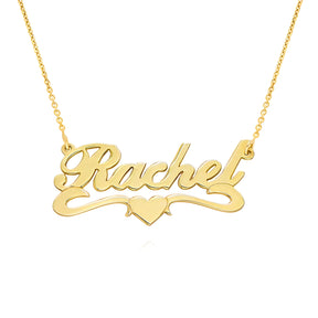 Personalised Heart Underline Name Pendant