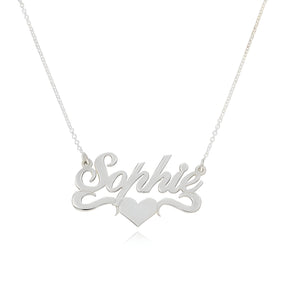 Personalised Heart Underline Name Pendant