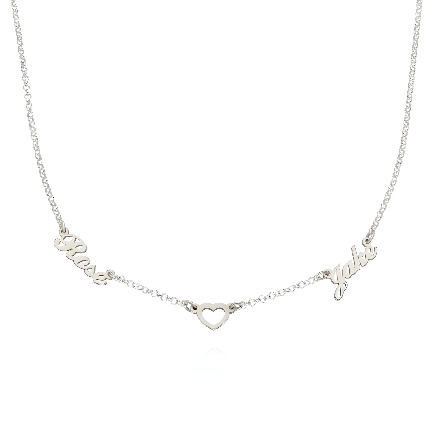 Personalised Lovers Heart Name Pendant
