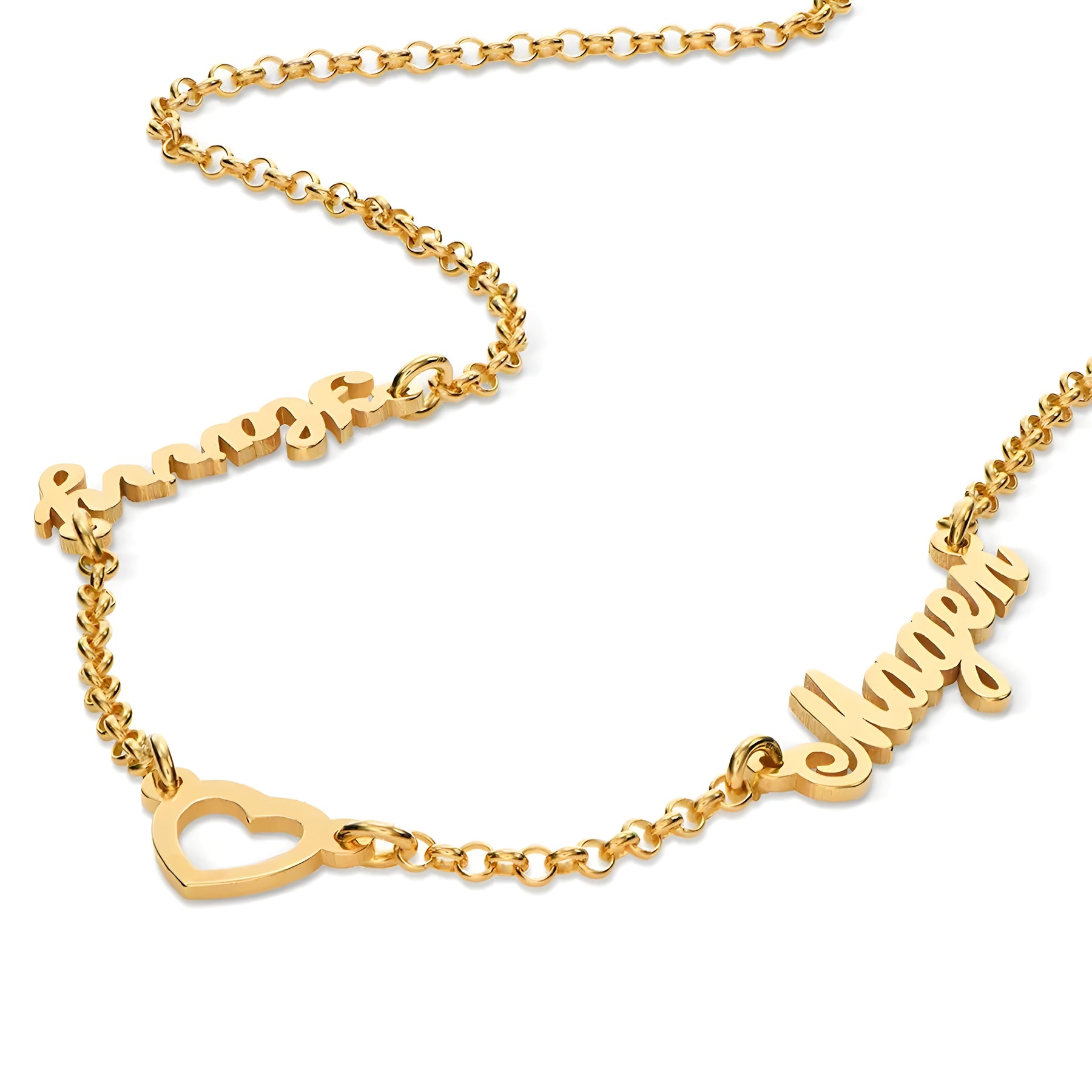 Personalised Lovers Heart Name Pendant