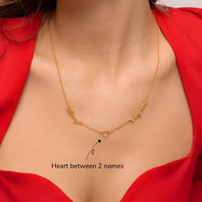 Personalised Lovers Heart Name Pendant
