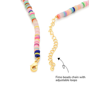 Personalised Rainbow Fimo Beads Name Pendant