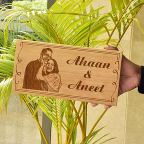 Engraved Door Photo Name Plate For Office/Home