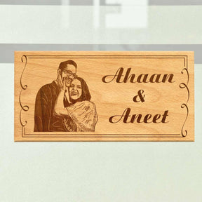 Engraved Door Photo Name Plate For Office/Home