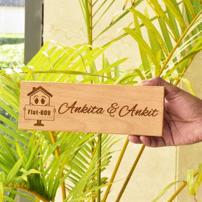 Customized Wooden Door Name Plate