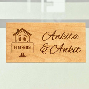 Customized Wooden Door Name Plate