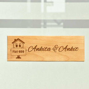 Customized Wooden Door Name Plate