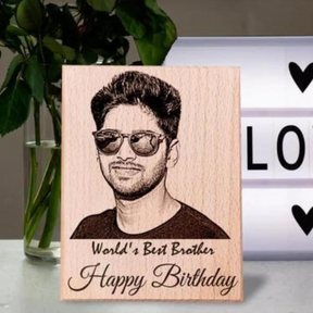 Personalized Engraved Wooden Plaque - World’s Best Brother