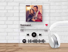 Personalized Acrylic Spotify Plaque With Photo And Scannable Code