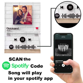 Personalized Acrylic Spotify Plaque With Photo And Scannable Code