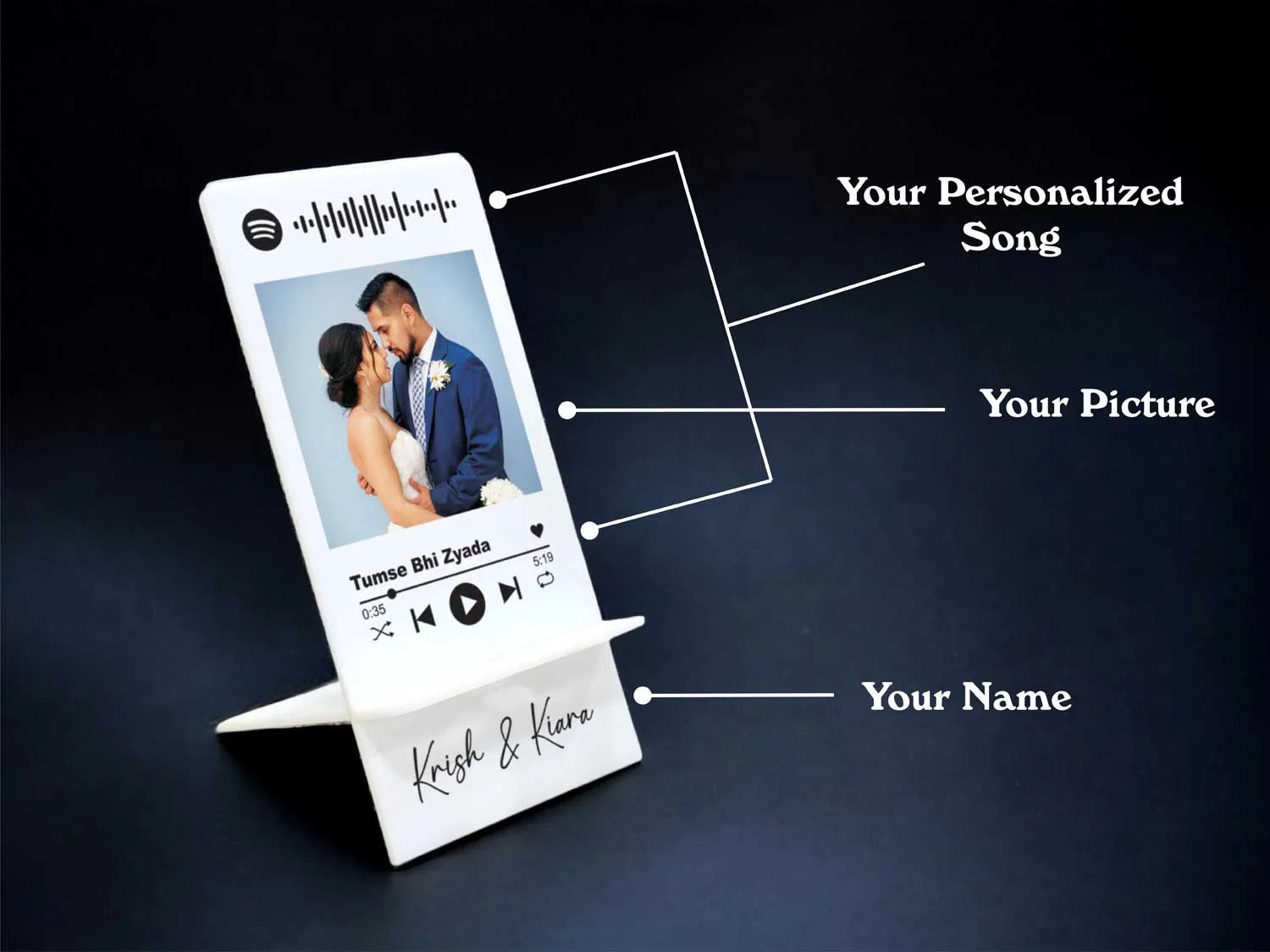 Personalized Spotify Mobile Stand For Desk
