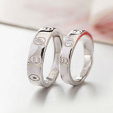 Lovers Matching Sterling Silver Couple Rings