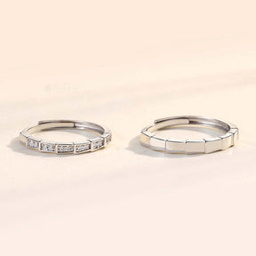 Dreamy Duo Joinable Adjustable 925 Sterling Silver Couple Rings