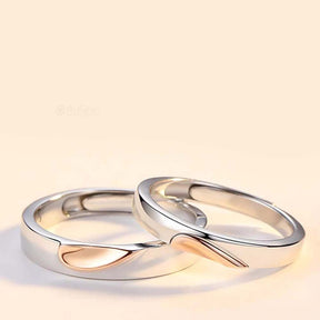 Twilight Ties Adjustable 925 Sterling Silver Couple Rings