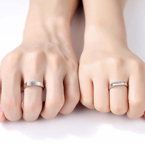 Lunar Love Adjustable 925 Sterling Silver Couple Rings