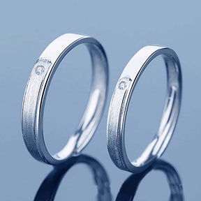 Harmonic Hues Adjustable 925 Sterling Silver Couple Rings