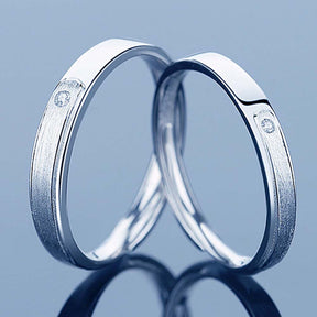 Harmonic Hues Adjustable 925 Sterling Silver Couple Rings