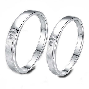 Harmonic Hues Adjustable 925 Sterling Silver Couple Rings