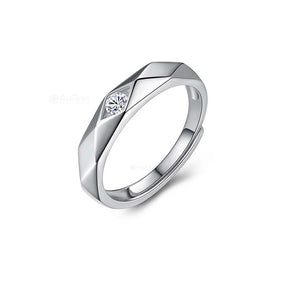 Whispering Winds Adjustable 925 Sterling Silver Couple Rings